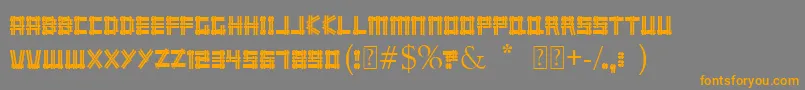 Wicker Font – Orange Fonts on Gray Background