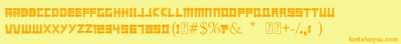Wicker Font – Orange Fonts on Yellow Background