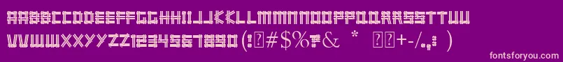 Wicker Font – Pink Fonts on Purple Background