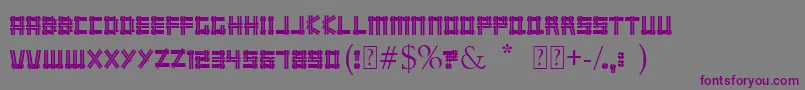 Шрифт Wicker – фиолетовые шрифты на сером фоне