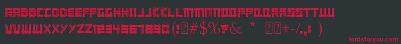 Wicker Font – Red Fonts on Black Background