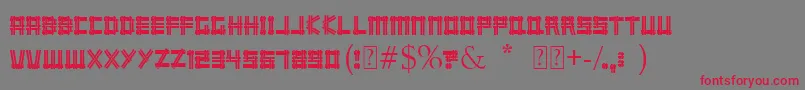 Wicker Font – Red Fonts on Gray Background