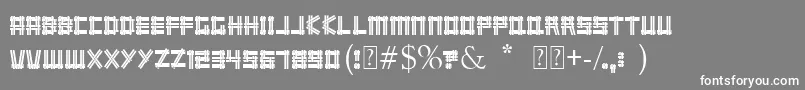 フォントWicker – 灰色の背景に白い文字