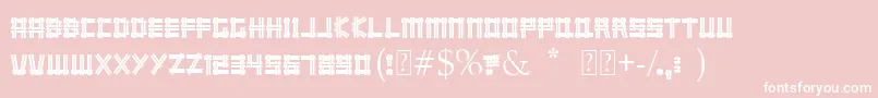 Wicker-Schriftart – Weiße Schriften auf rosa Hintergrund