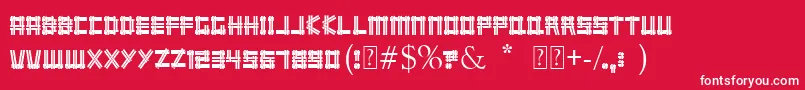 Wicker Font – White Fonts on Red Background