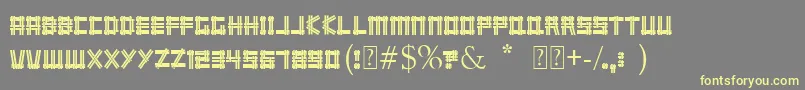 Шрифт Wicker – жёлтые шрифты на сером фоне