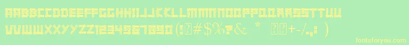 Wicker Font – Yellow Fonts on Green Background