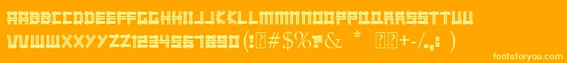 Wicker Font – Yellow Fonts on Orange Background