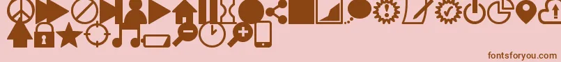 IconsSouthSt Font – Brown Fonts on Pink Background