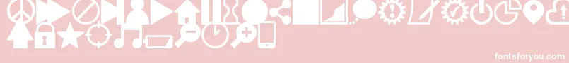 Шрифт IconsSouthSt – белые шрифты на розовом фоне