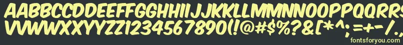 KomikaTitleAxis Font – Yellow Fonts on Black Background
