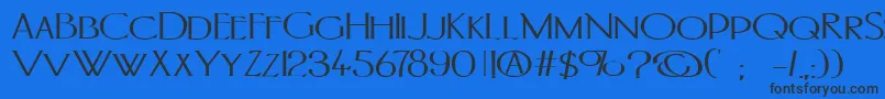 Шрифт Portlandb – чёрные шрифты на синем фоне