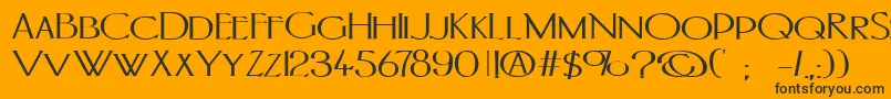 Шрифт Portlandb – чёрные шрифты на оранжевом фоне
