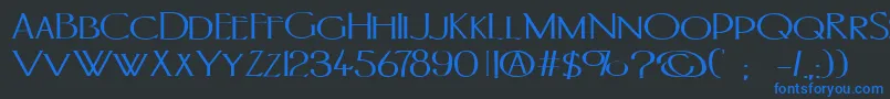 Шрифт Portlandb – синие шрифты на чёрном фоне