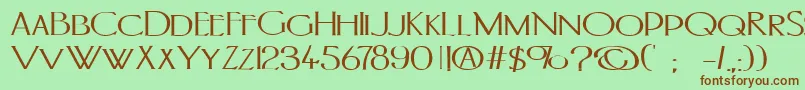 Шрифт Portlandb – коричневые шрифты на зелёном фоне