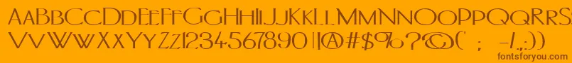 Шрифт Portlandb – коричневые шрифты на оранжевом фоне