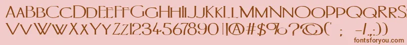 Portlandb-fontti – ruskeat fontit vaaleanpunaisella taustalla