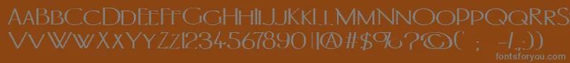 Portlandb-fontti – harmaat kirjasimet ruskealla taustalla