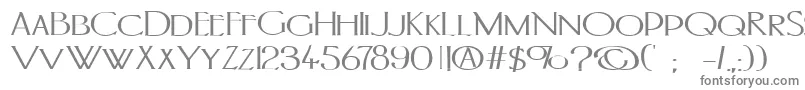 Portlandb-fontti – harmaat kirjasimet valkoisella taustalla