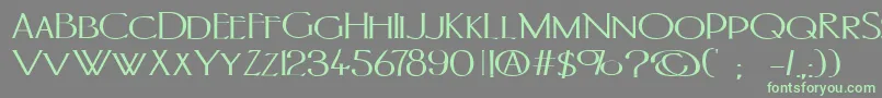 Portlandb Font – Green Fonts on Gray Background