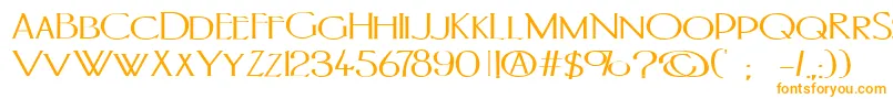 Portlandb Font – Orange Fonts on White Background