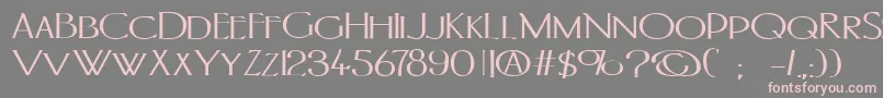 フォントPortlandb – 灰色の背景にピンクのフォント