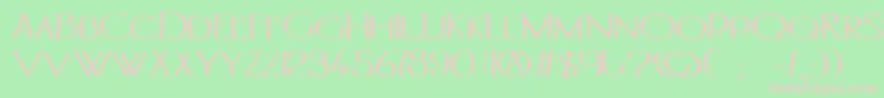 フォントPortlandb – 緑の背景にピンクのフォント