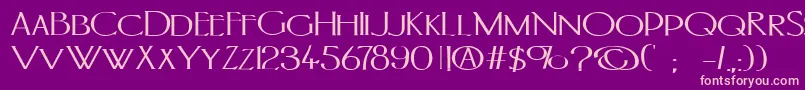 Portlandb-Schriftart – Rosa Schriften auf violettem Hintergrund