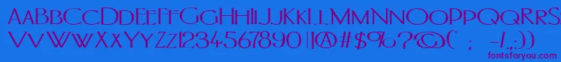 Portlandb Font – Purple Fonts on Blue Background