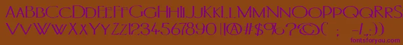 Portlandb Font – Purple Fonts on Brown Background