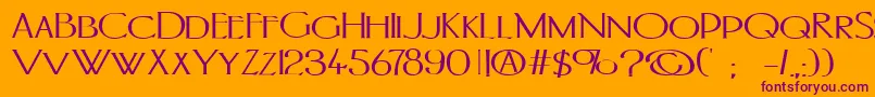 Portlandb Font – Purple Fonts on Orange Background