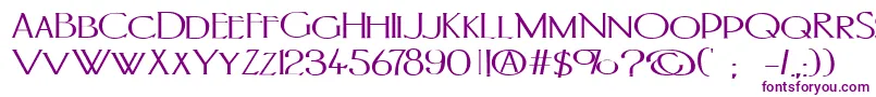 Portlandb-Schriftart – Violette Schriften auf weißem Hintergrund