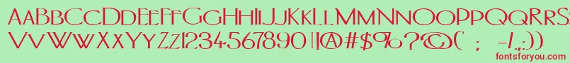 Portlandb Font – Red Fonts on Green Background