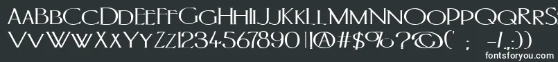 Portlandb-fontti – valkoiset fontit mustalla taustalla