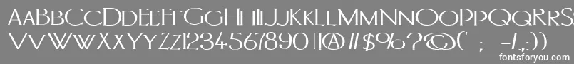 フォントPortlandb – 灰色の背景に白い文字