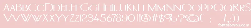 Portlandb-fontti – valkoiset fontit vaaleanpunaisella taustalla