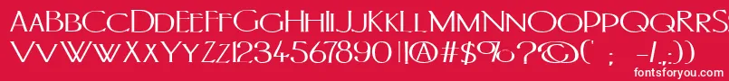 Portlandb-fontti – valkoiset fontit punaisella taustalla