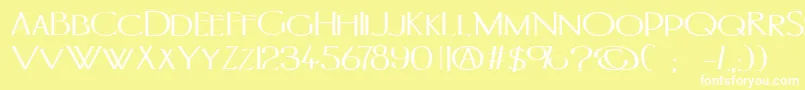 Portlandb Font – White Fonts on Yellow Background