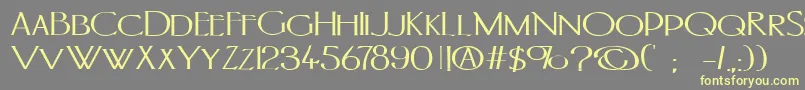 Шрифт Portlandb – жёлтые шрифты на сером фоне