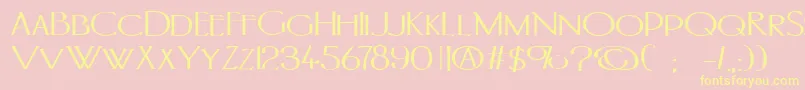 Portlandb Font – Yellow Fonts on Pink Background