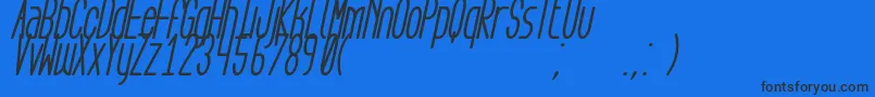 Шрифт AegFlyonNowBoldCursive – чёрные шрифты на синем фоне