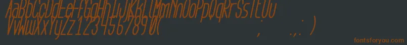 AegFlyonNowBoldCursive Font – Brown Fonts on Black Background