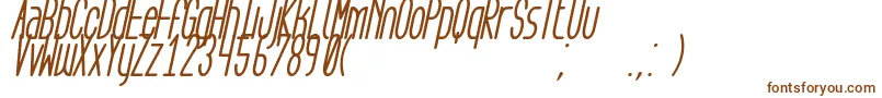 AegFlyonNowBoldCursive-Schriftart – Braune Schriften auf weißem Hintergrund