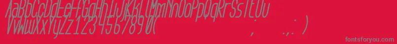 AegFlyonNowBoldCursive Font – Gray Fonts on Red Background
