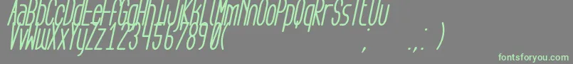 AegFlyonNowBoldCursive Font – Green Fonts on Gray Background