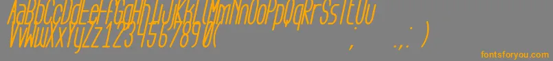 Czcionka AegFlyonNowBoldCursive – pomarańczowe czcionki na szarym tle