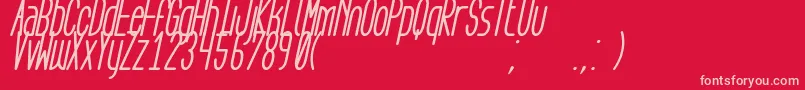 AegFlyonNowBoldCursive Font – Pink Fonts on Red Background