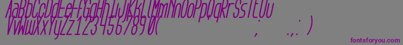 Czcionka AegFlyonNowBoldCursive – fioletowe czcionki na szarym tle