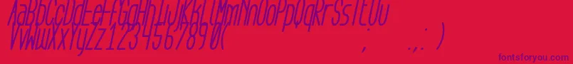 AegFlyonNowBoldCursive Font – Purple Fonts on Red Background