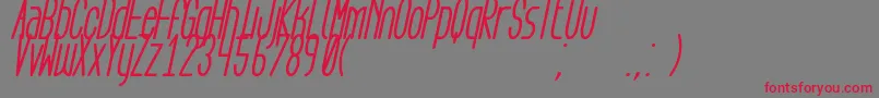 AegFlyonNowBoldCursive Font – Red Fonts on Gray Background